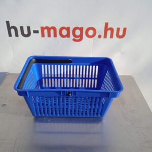 Prémium Műanyag Bevásárlókosár Erősített Füllel (Kék)